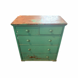 Green Cabinet with Drawers
