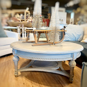 Round Wood French Style Coffee Table