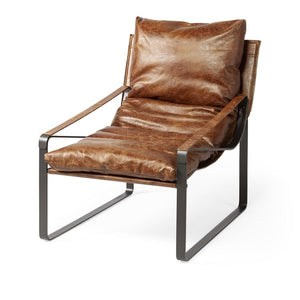 Hornet I Brown Leather Unibody Chair