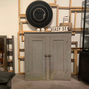 Grey 2 Door Vintage Cabinet