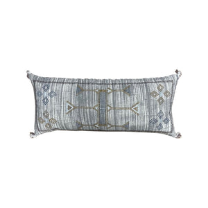 Sabra Silk Inspired Grey Cotton Embroidered Pillow